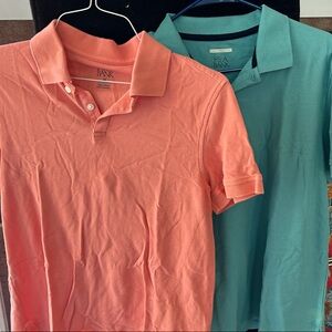 Jos. A. Bank Coral and Teal Men’s Polo Shirts